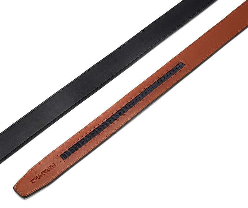 CHAOREN Ratchet Belt Replacement Strap 1 3/8â€, Leather Belt Strap for 40MM Slide Click Buckle - Image 5